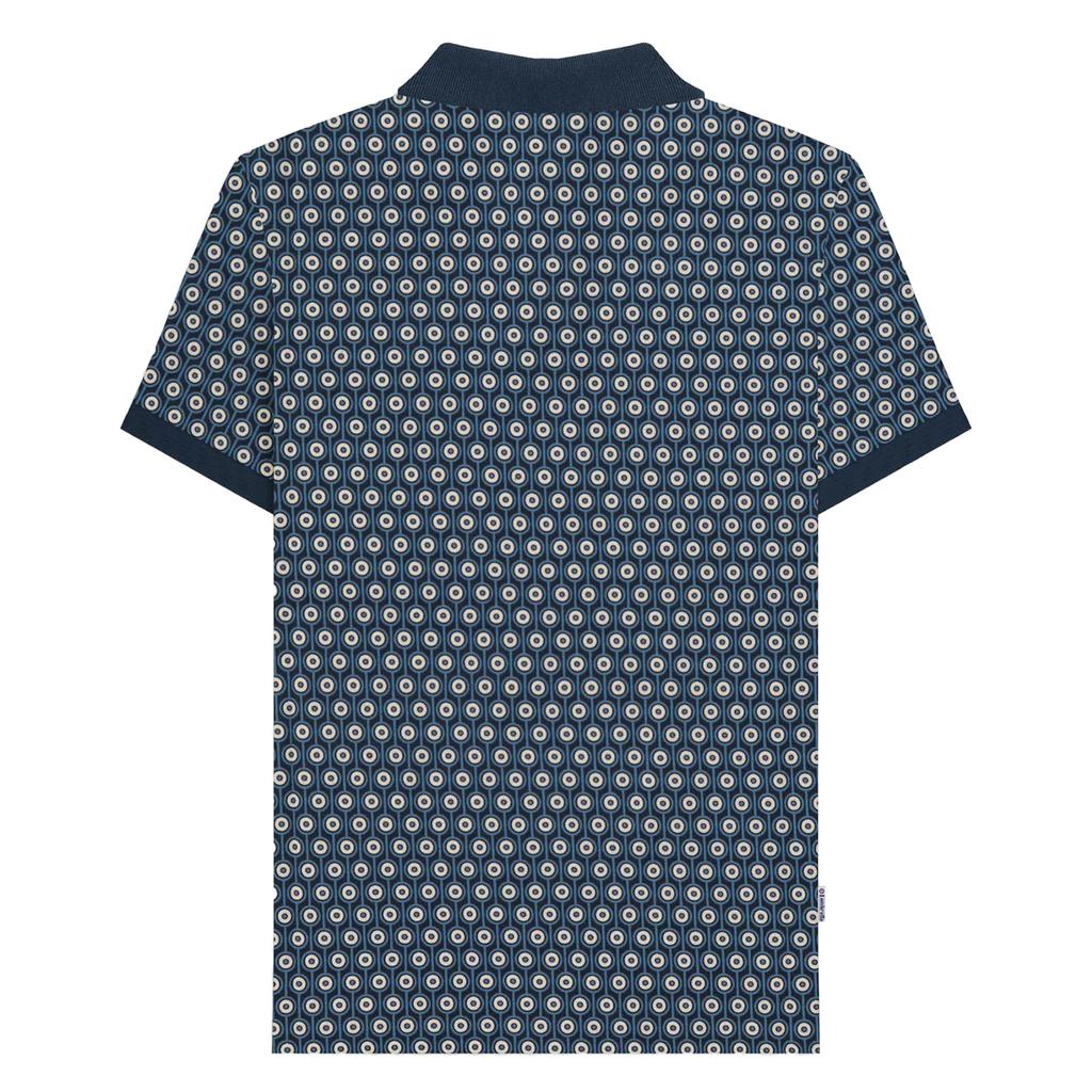 LAMBRETTA Mens Roundel Geometric Big & Tall Polo Shirt