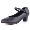 Linodes Women's Latin Dance Shoes, Black, Size 25.5cm, for Concerts, Ballroom, and Stage Performances.