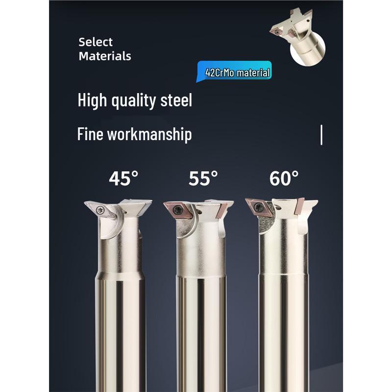 CNC Dovetail V-Groove Milling Cutter Holder, Straight Shank, 45/55/60 Degree.