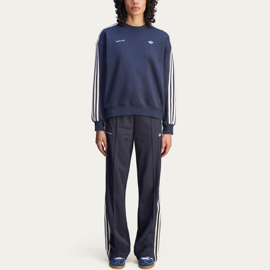 Adidas X Sporty & Rich Womens Track Pants Night Navy Unisex Streetwear JN5332