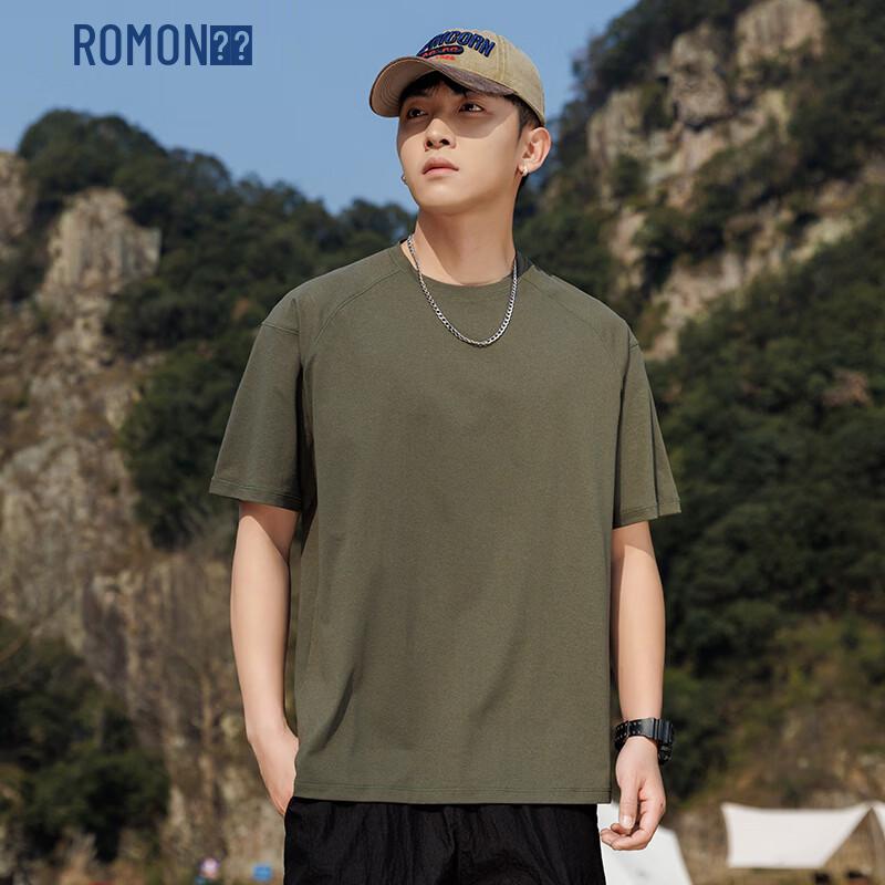 ROMON Men s 2026 Summer Short-Sleeve Round Neck T-Shirt L