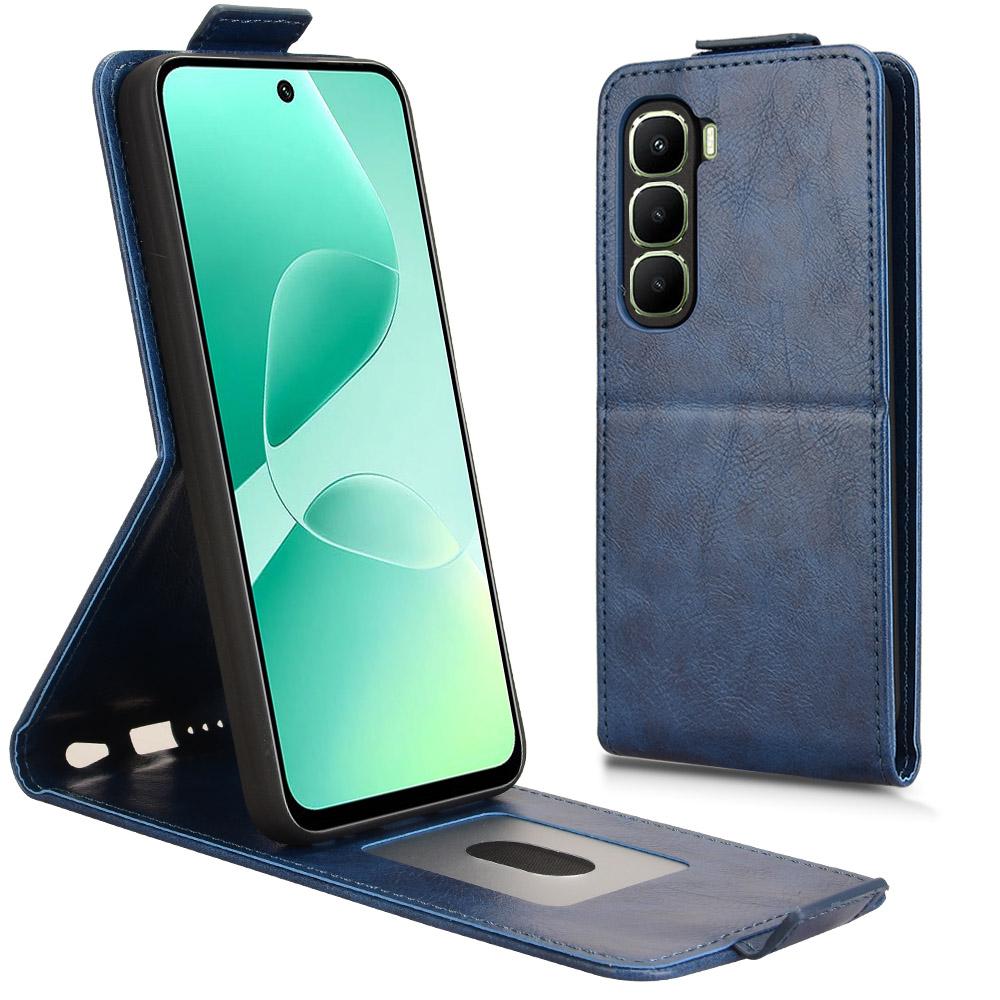 For Infinix Hot 60i 4G/Hot 60 5G Stand Case Magnetic Clasp Vertical Flip Leather Phone Cover with Card Holder