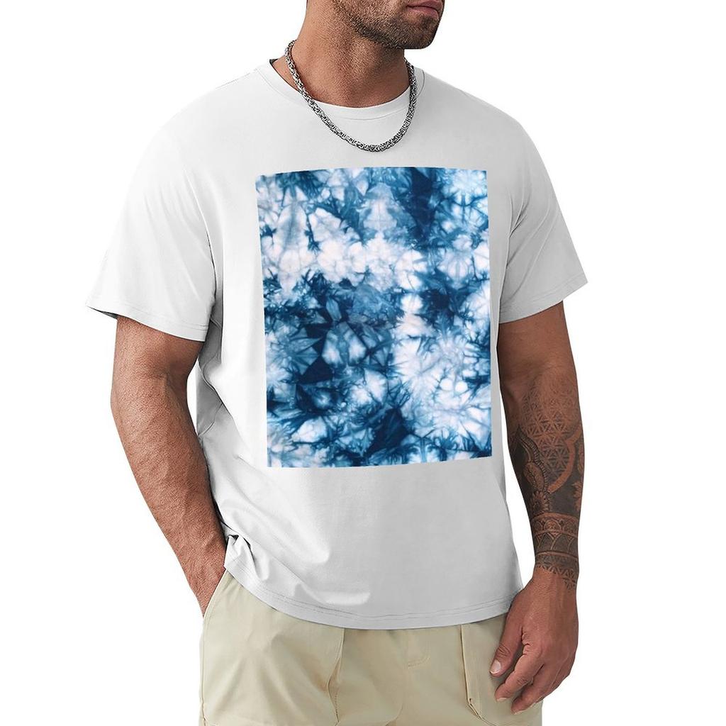 Blue Tie Dye Tshirt Athletic Quick Dry Tshirt For Unisex