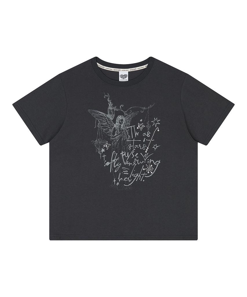 LUVISTRUE El Angelic Graphic Tee(Charcoal)