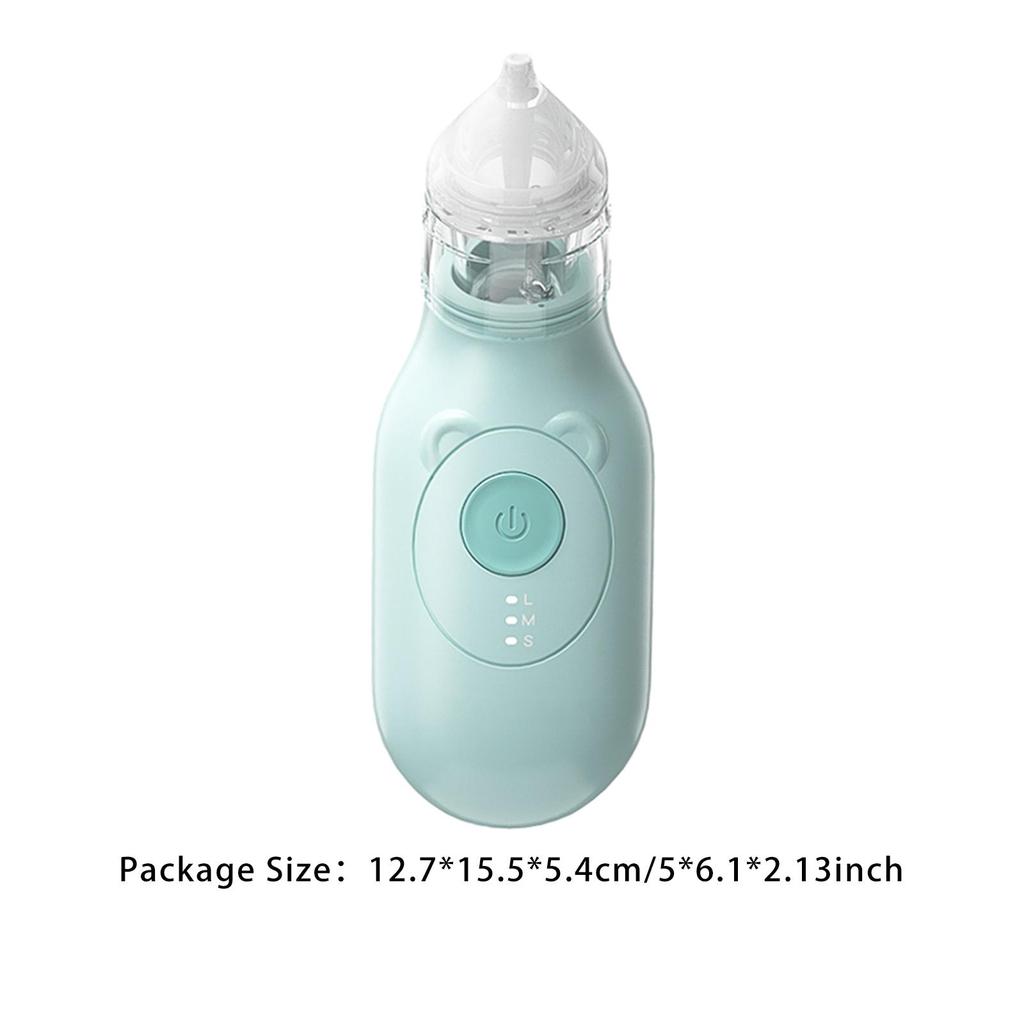 Electric Nasal Aspirator for Kids 3 Gear Portable Infant Nose Cleaner Nose Clearing Tool for Travel Home Household Trip Outdoor
