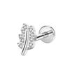 Hot Sale Body Jewelry: Titanium Labret Flatback Tragus Earring Stud Internal Thread Zircon Rings