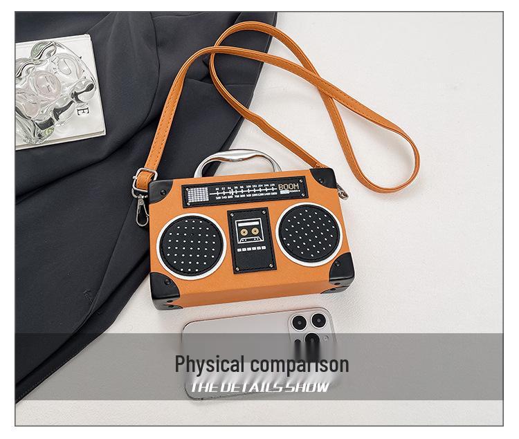 Women's Creative Radio Style Crossbody Bag - Trendy Small Square Phone Bag