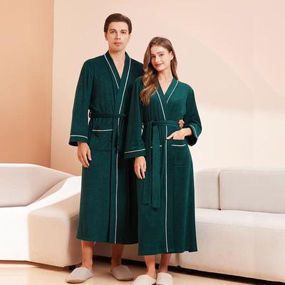 Unisex Frottee Baumwollbademantel - Saugfähige Nachtwäsche für alle Jahreszeiten