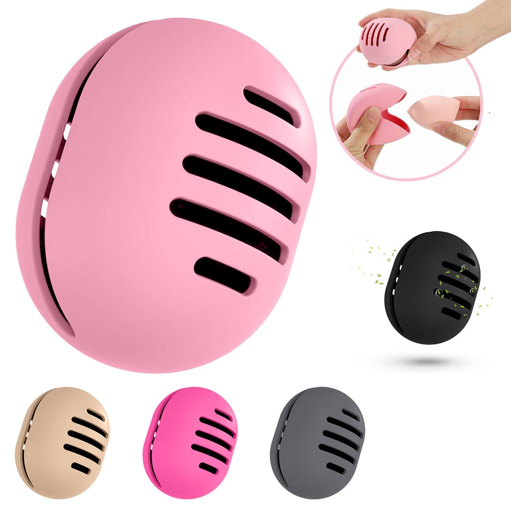 Premium 1PC Eco-friendly Silicone Porous Beauty Egg Storage Set Puff Storage Box Reusable Travel Portable Organizer.-zmt