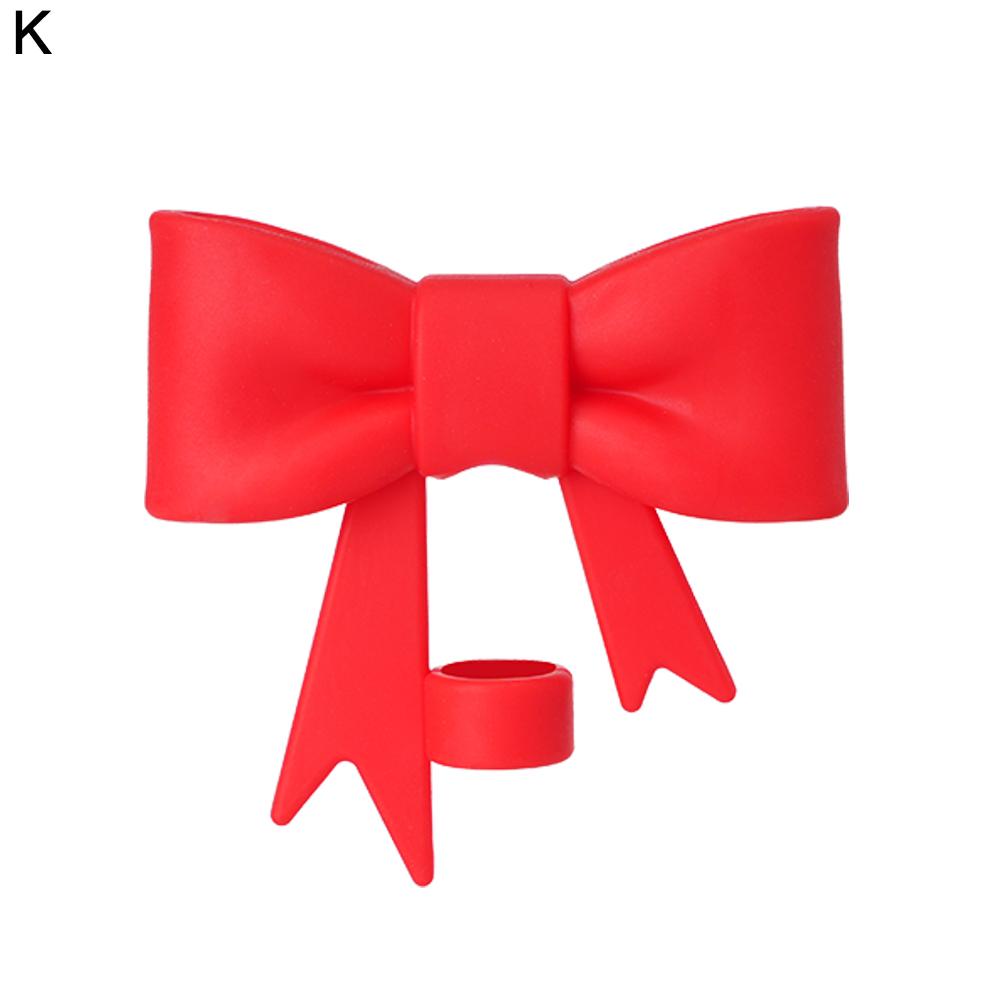 Lovely Bow Straw Covers Cap Toppers For Stanley 30&40 OZ Tumbler Cup Reusable Cute Silicone Straw Tips Lids Protect Covers New