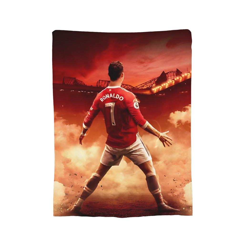 CR7 Football Blanket Cover Fleece Throw Blanket Bed Sofa Printed Soft Warm Bedspreads,