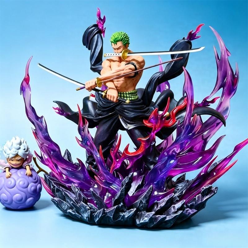 One Piece 30cm Oni Giri Santoryu Zoro Action Figures Anime GK Exquisite PVC Statue Collectible Model Toy Desktop Decor Boy Gift