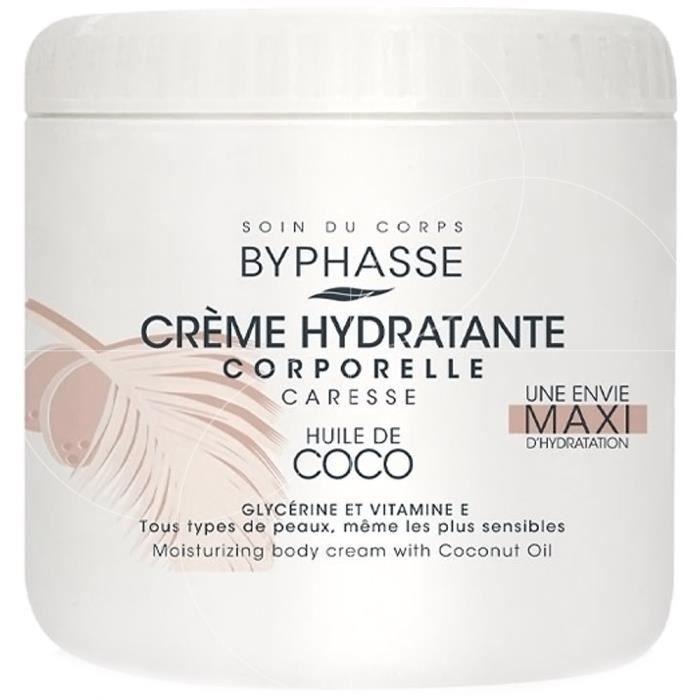 Moisturizing Body Cream with Coconut Oil - BYPHASSE - 500ml - Vegan - All Skin Types