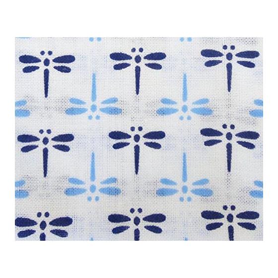 Miyamoto Towel Komon Tenugui Hand Towel, Blue Dragonfly, 33x90cm, 100% Cotton, Made in Japan