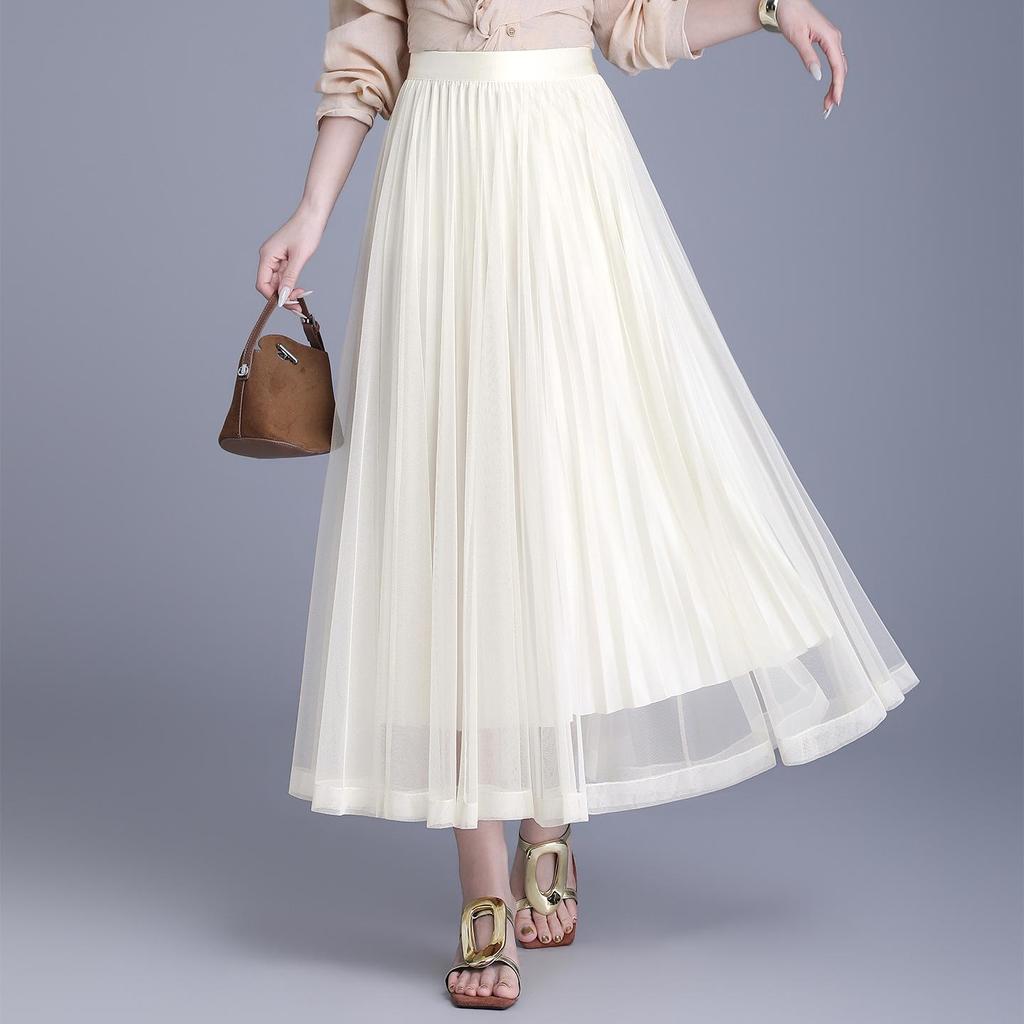 Purple Sequined A-Line Half-Skirt: Fashionable, Slimming, Versatile, with a Large Hem for a Loose Fit.
