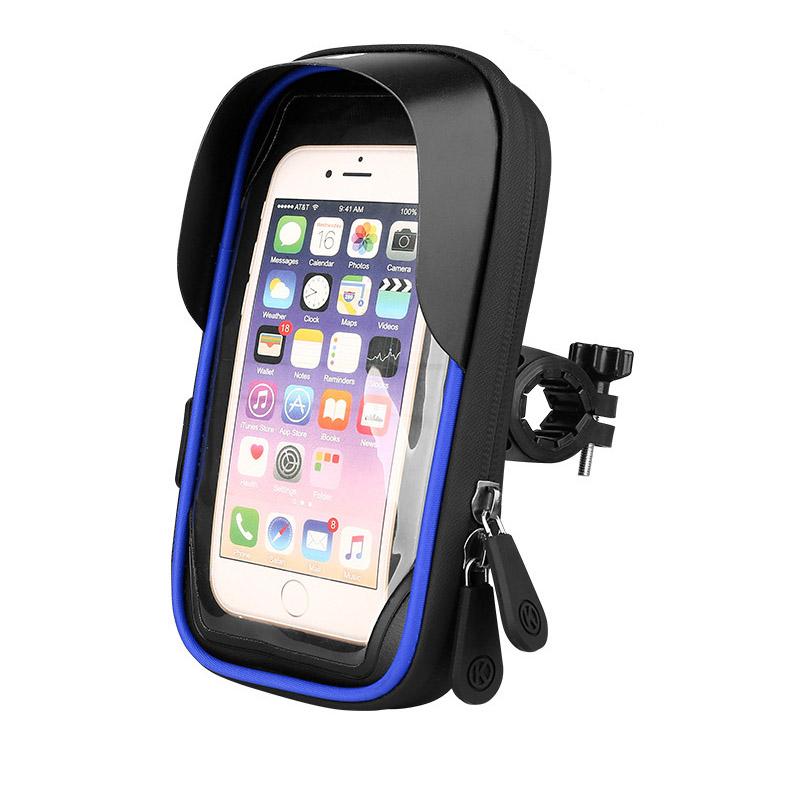 New Bike Mobile Phone Holder Support Handlebar Mount Bag for Samsung iPhone Universal Cell Phone Bracket Stand Bicycle Touch Screen Waterproof Cover