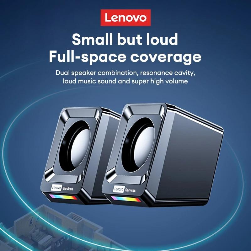 Original Lenovo A01 Wired Wireless Speaker Low Latency With Rich Bass Soundbox For Phone Computer Loud Speaker