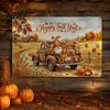 Indoor Outdoor Holiday Party Supplies 70 x 45 Inch Fall Pumpkin Backdrop Autumn Harvest Gnome Reusable Thanksgiving Banner for Home Scarecrow