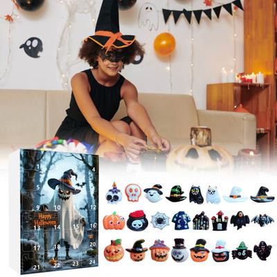 Halloween Advent Calendar 2025 24 Days Countdown Calendar with 24 Pcs Mini Dolls Collectible Figures for Boys Girls Teens Adults