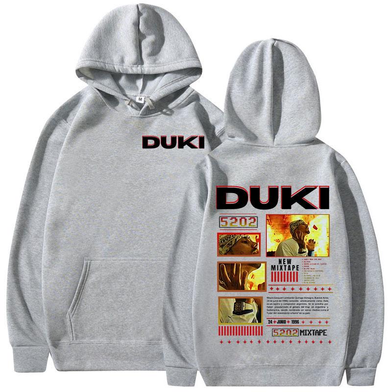 Rapper Duki 5202 MIXTAPE Album 2025 Merch Hoodie Men Women Clothing Hip Hop Sweatshirt Autumn Winter Fleece Long Sleeve Pullover