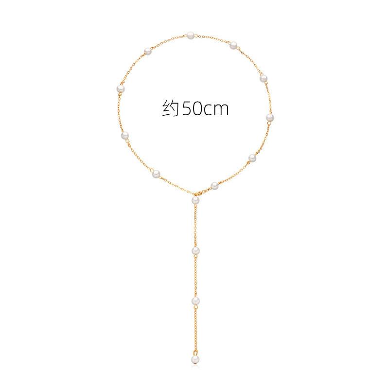 Koreanische Version Ins Mode-Design-Sinn Nische Vielseitig Geometrischer Schmuck Frauen, Personalisierte Kombination Vielfalt an Tragemöglichkeiten Perlenkette