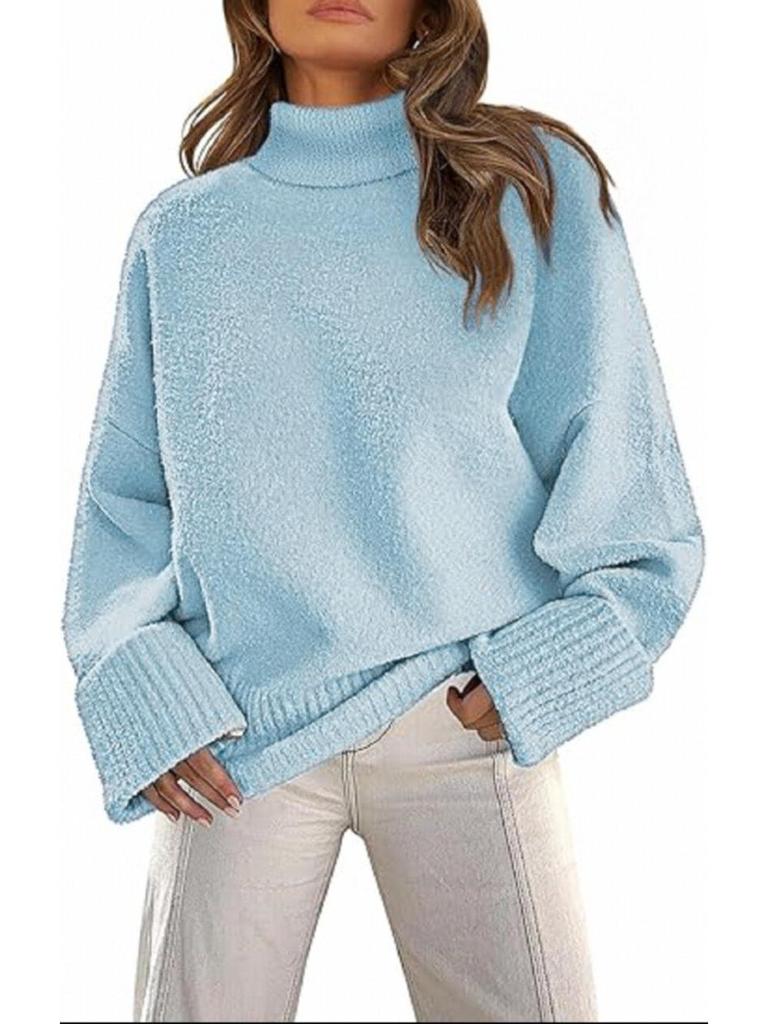 2024 Hot-Selling European & American Women's Autumn/Winter High Collar Plush Sweater Pullover
