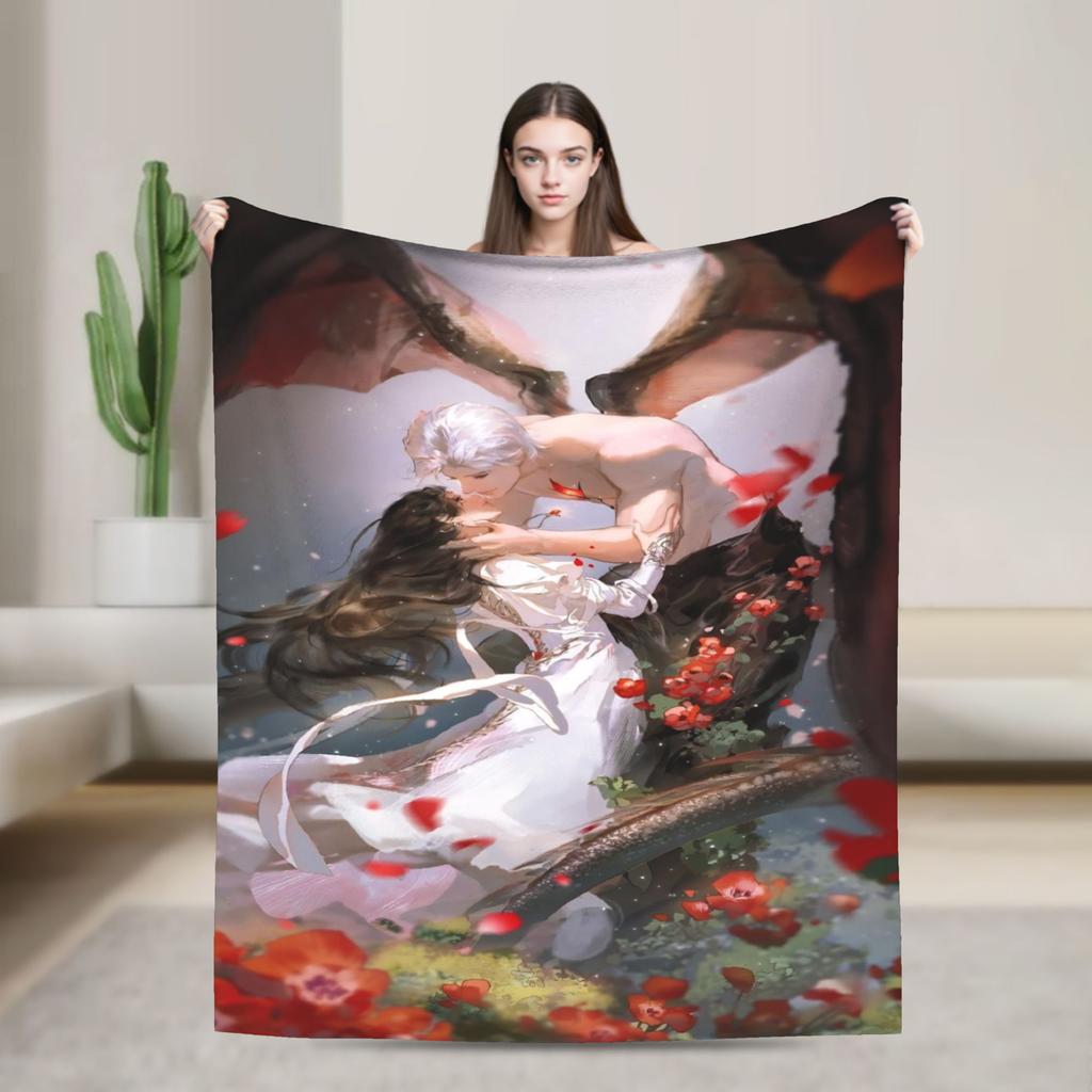 Love and Deepspace Rafayel Fuzzy Blanket Awesome Throw Blanket for Sofa Bedding Lounge 150*125cm Bedspread