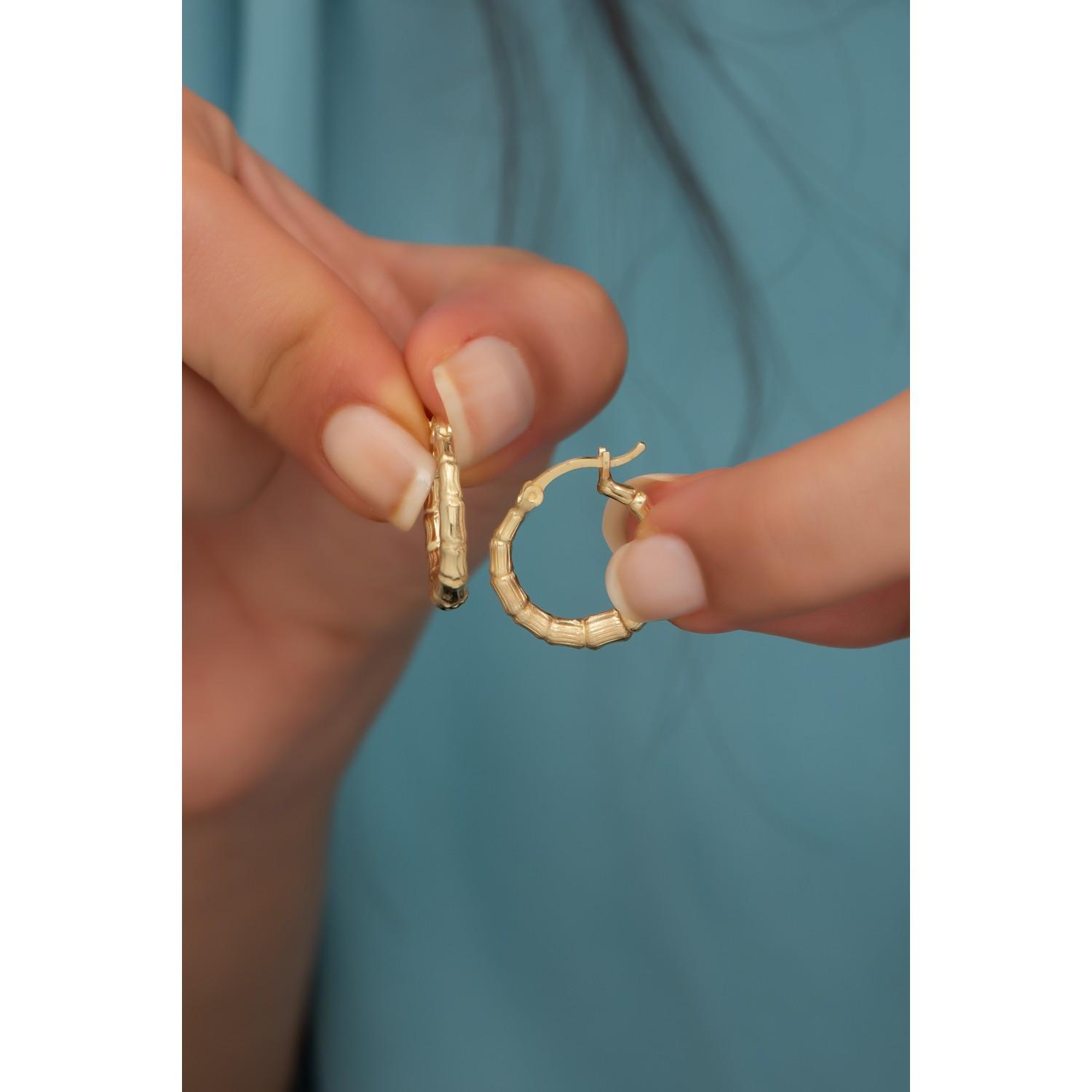 

Серьги из рубленого золота из стерлингового серебра 925 пробы