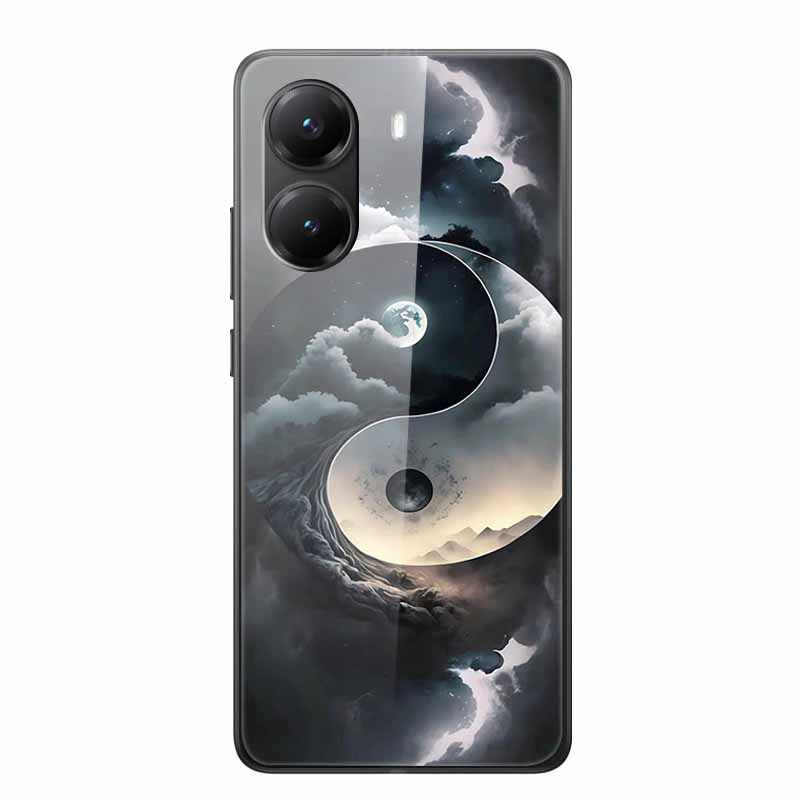 Tempered Glass Case For Xiaomi Poco X7 Pro Case Hard Glass Back Cover Soft TPU Bumper For Redmi Turbo 4 Phone Case X7Pro Turbo4