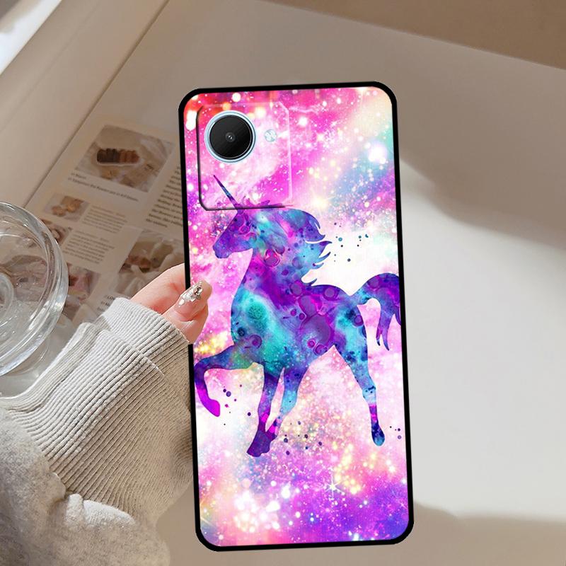 Pink Unicorn Rainbow Cute For Realme GT 7 Pro 5 GT 6 6T C67 C61 C55 C53 C51 C21Y C25S C75 10 11 12 13 14 Pro Plus Case
