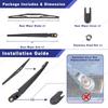 1Set Car Rear Windshield Wiper Arm Blade Set for HONDA CRV CR-V 2007 2008 2009 2010 2011 76720-SWA-003 76720SWA003