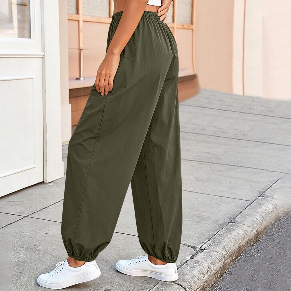 Women s Solid-Color Loose-Fit Casual Pants Harem Pants M