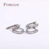 Rhodium Plated Oorhaakjes 18K Goud Plated Klassieke Zirconia Oorbellen Haakjes Voor Vrouwen DIY Oorbellen Sieraden Maken