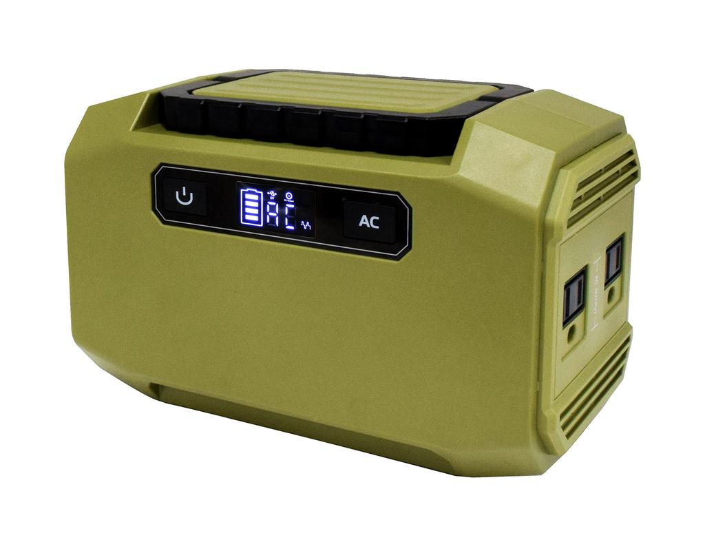144W Khaki Portable Power Compact and Ideal for Emergency Power Outage Android Car Outdoor and Home Use Station, Lightweight, Preparedness,