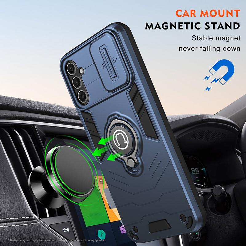 S25 Shockproof Armor Car Holder Magnetic Ring Phone Cover For Samsung Galaxy S25 Plus Camera Protect Case S25 Ultra Fundas