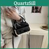 Small Saddle Bag With Threaded Detail Pu Fashion Purse For Streetwear And Daily Wear