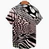Summer Leopard Colorful Pattern Print Men's Shirts Hawaii Short Sleeve Top Fashion Streetwear Casual Outdoor Men's and Women's Clothing Blouse