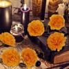 Large Marigold Flower Heads Silk Diwali Marigold Fake Flower Day Of The Dead Decorations Artificial Marigold Garland