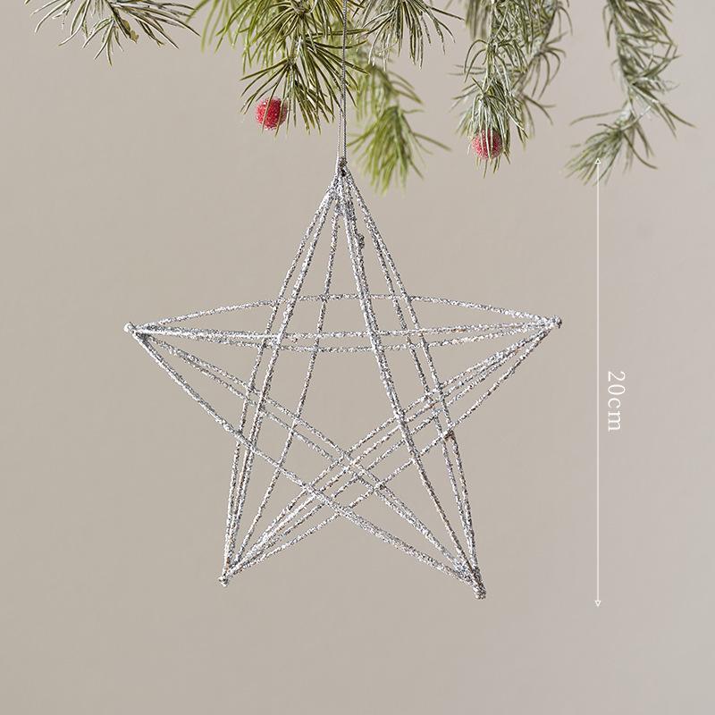 Gold Exploding Star Hanging Ornament Christmas Tree Pendants 2026 Christmas Home Decoration 2026 New Year Party Gifts