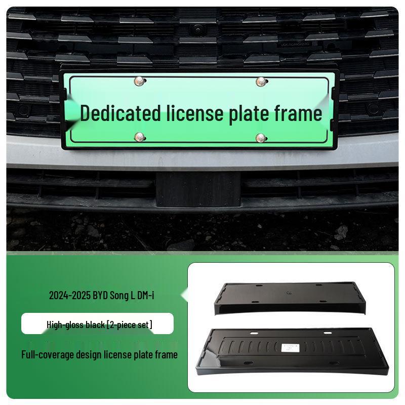 2024-2025 BYD Song L DMI Green License Plate Frame, Compliant with New Energy Regulations