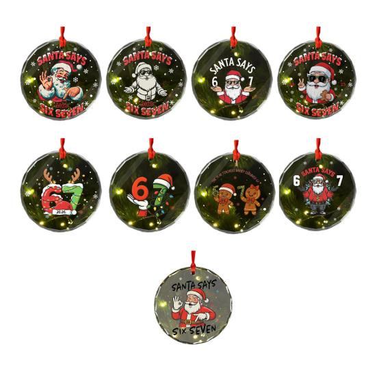 Santa říká šest sedm vánoční ozdoba vtipný 67 meme závěsná ozdoba vánoční vtipný dárek pro přátele rodinu