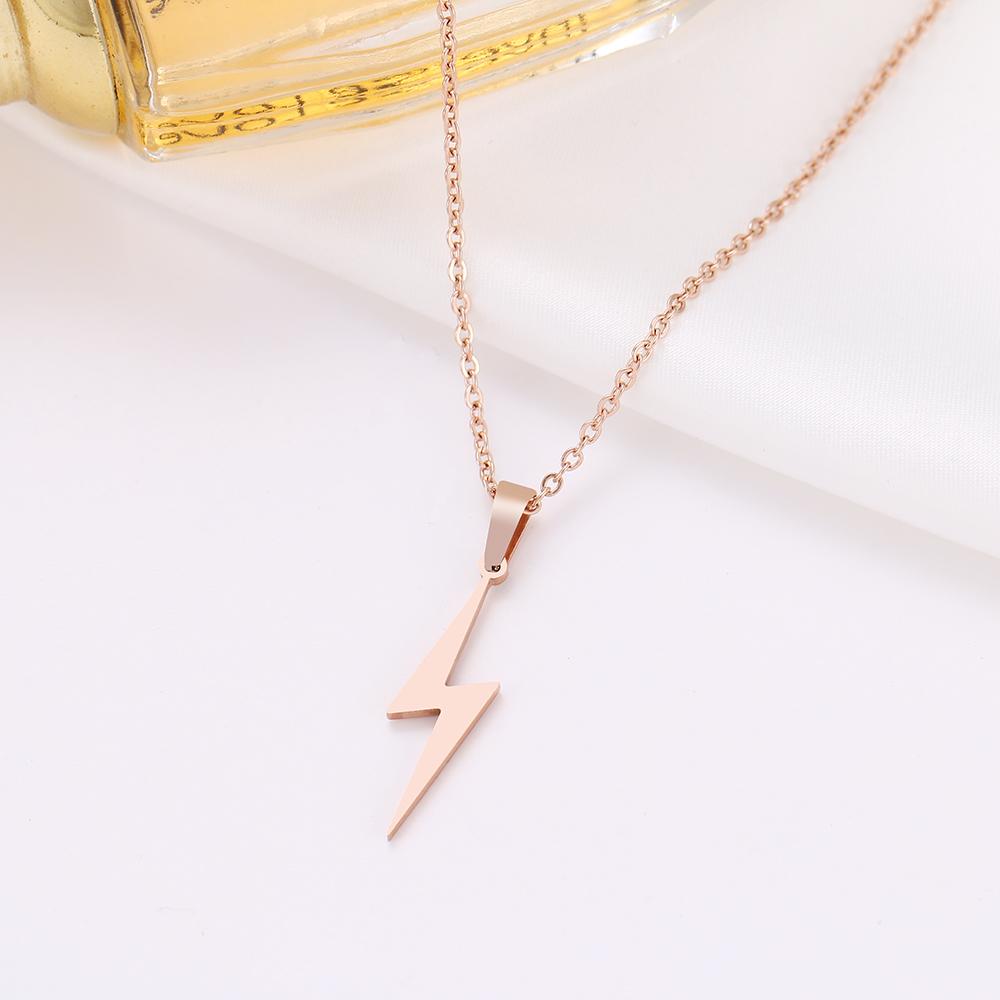 DOTIFI Stainless Steel Necklace Hot Lightning Necklaces For Women Protection Pendants For Girlfriend Gifts Charms Jewelry
