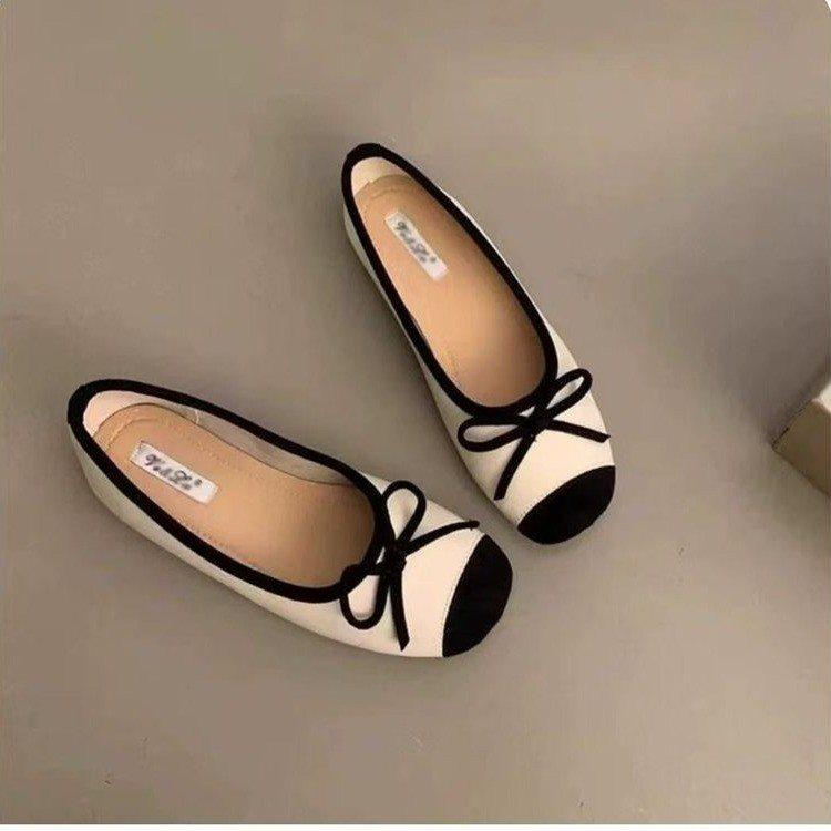 New Chinese Silver Flats Gentle Red Single Shoes Ladyshoes Ballet Soft Sole Candy Small Fragrant Wind Women's Shoes Autumn French