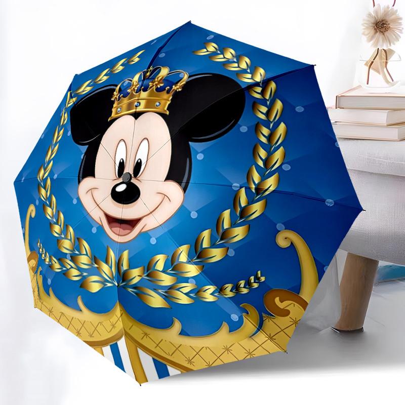 

1pc Mickey Mouse Automatic Folding Umbrella - Portable Collapsible Design, 8-Rib Iron Frame yy251209078