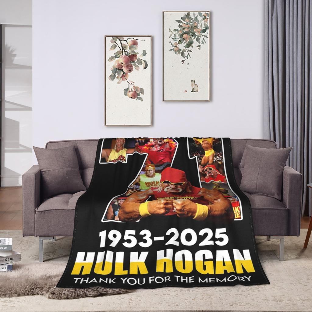 Hulk Hogan Legend Memorial Wrestling Blankets Fleece  Winter  Multi-function Soft Throw Blanket for Bed Couch Bedspread