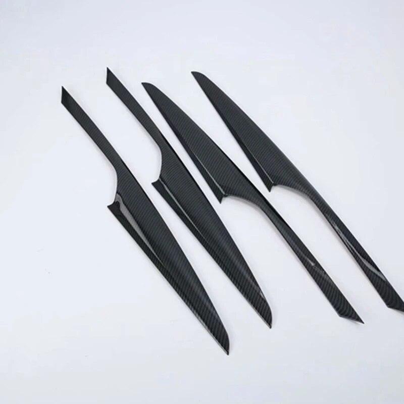 4PCS Car Front Rear Door Window Panel Cover Trim Strap Stickers ABS Decoration Auto Interior Accessories For BMW X3 G01 2018-21