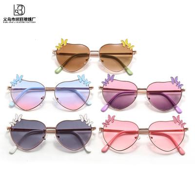 Nœud Mignon Lunettes de Soleil pour Enfants Tendance Mode Concave Lunettes pour Bébé Lunettes de Soleil Protection Solaire