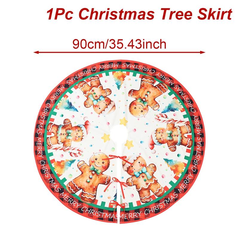 

Christmas Tree Skirt Merry Christmas Party Decoration 2025 Red Xmas Tree Ornaments Floor Decor Navidad Natal New Year Gift 2026