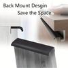Black Back Mounted Finger Edge Pulls 10pcs Aluminum Handles for Home Living Room Furniture with Screws