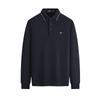 SEPTWOLVES Men's Striped Long-Sleeve Polo Shirt
